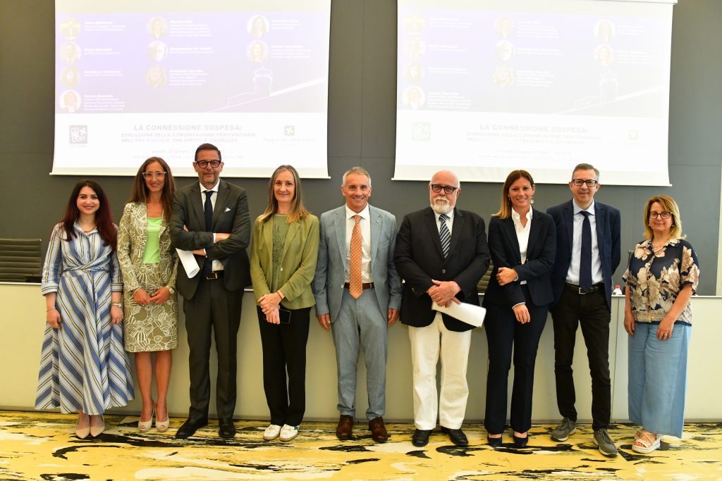 Corecom Lombardia da sin, Confortuolo, Cella, Alparone, Valcepina, Marazzoli, De Vecchi, Villa, Gariboldi e Mazzotta