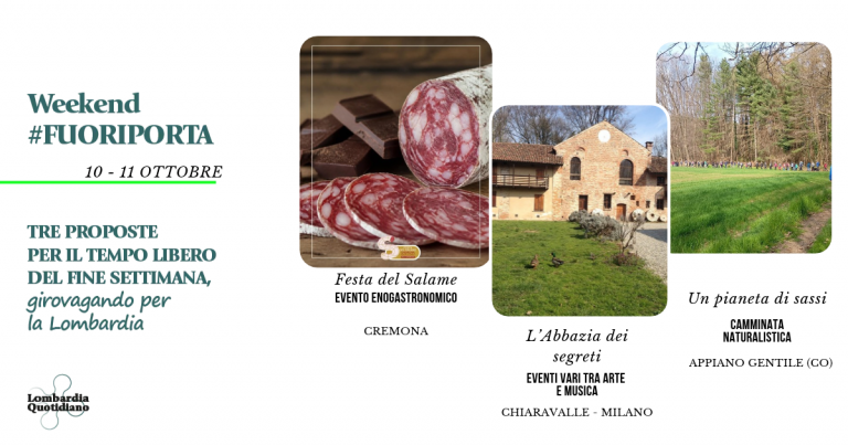 Le nostre proposte per il tempo libero del fine settimana tra prodotti tipici, arte e natura, girovagando per la Lombardia