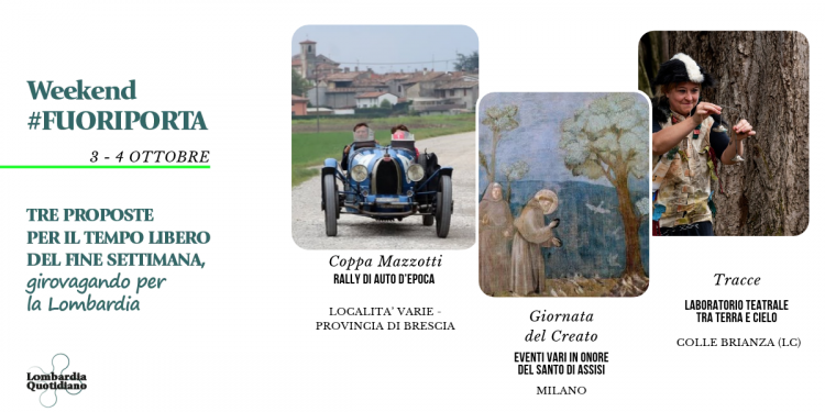 Le nostre proposte per il tempo libero del fine settimana tra storia, condivisione e natura, girovagando per la Lombardia