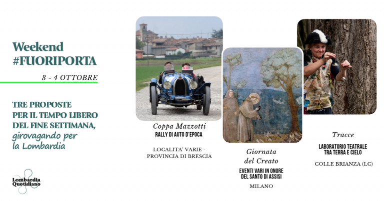 Le nostre proposte per il tempo libero del fine settimana tra storia, condivisione e natura, girovagando per la Lombardia